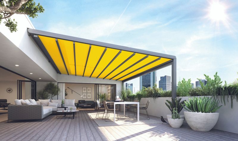 Awnings And Solar Protection In North, Patio Awning Designs