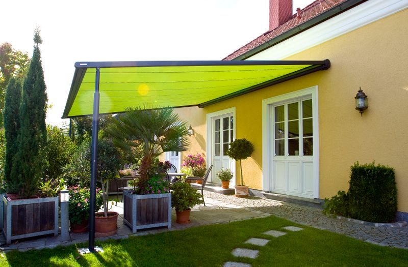 reference markilux pergola classic with green fabric cover
