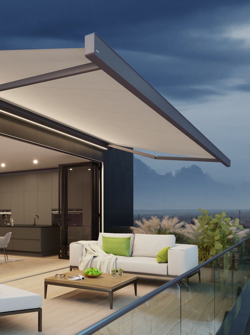 markilux 970 on a roof terrace