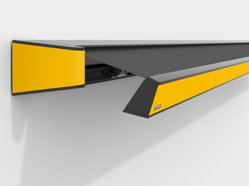 The MX-4 with an anthracite-colored cassette and a screen profile in the color golden yellow.